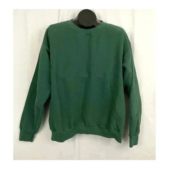 VTG Lee Green Crewneck Sweatshirt Mens LARGE Heavy Cotton Made in USA - Picture 6 of 13